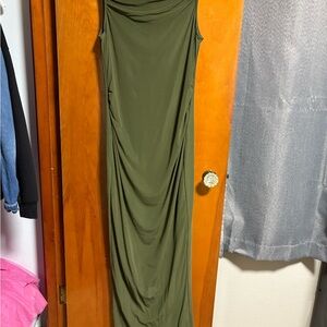 Chic Olive Green Maxi Dress